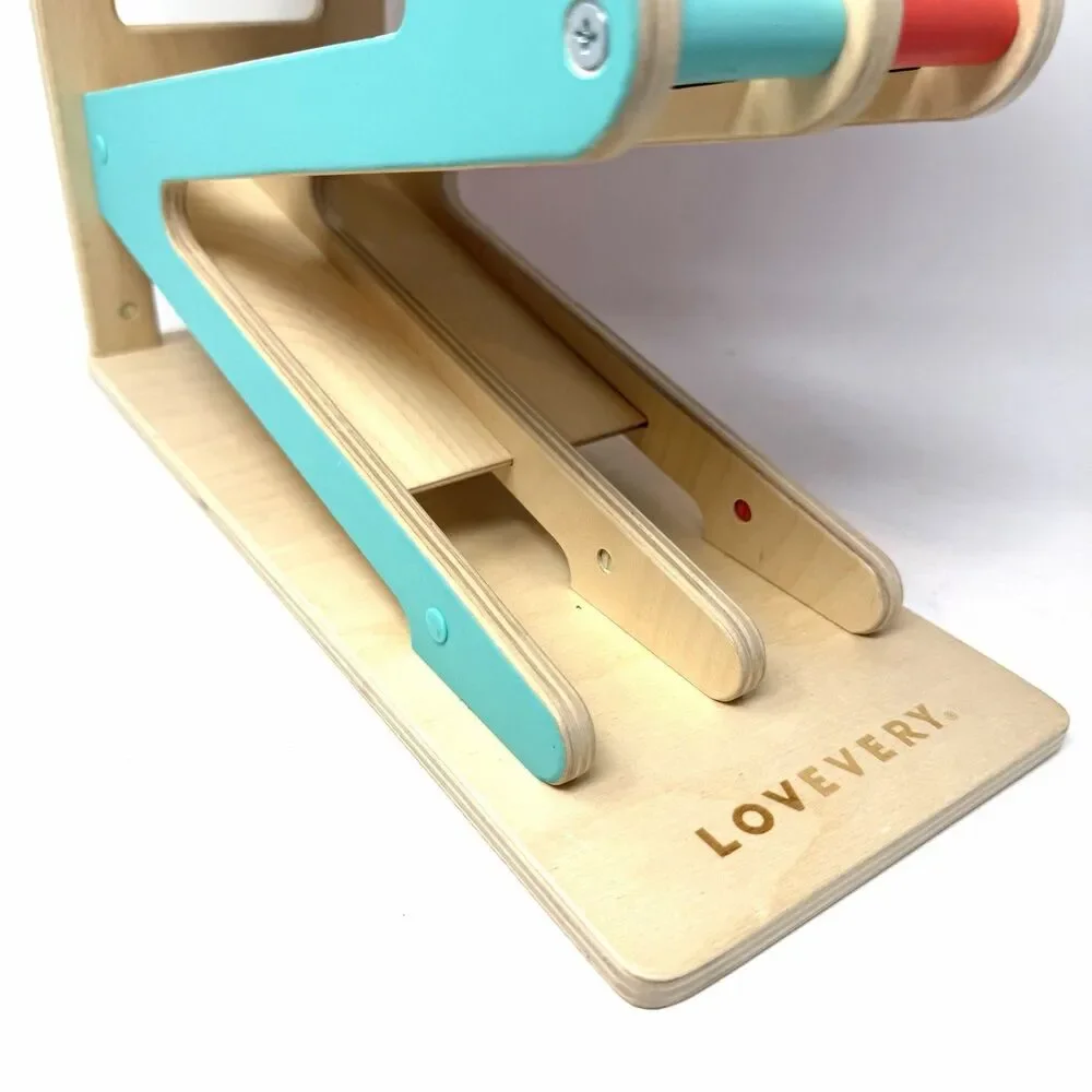 Lovevery Wooden Race and Chase Ramp No Cars  Month 16-17-18 Pioneer Kit